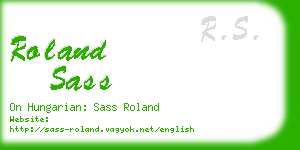 roland sass business card